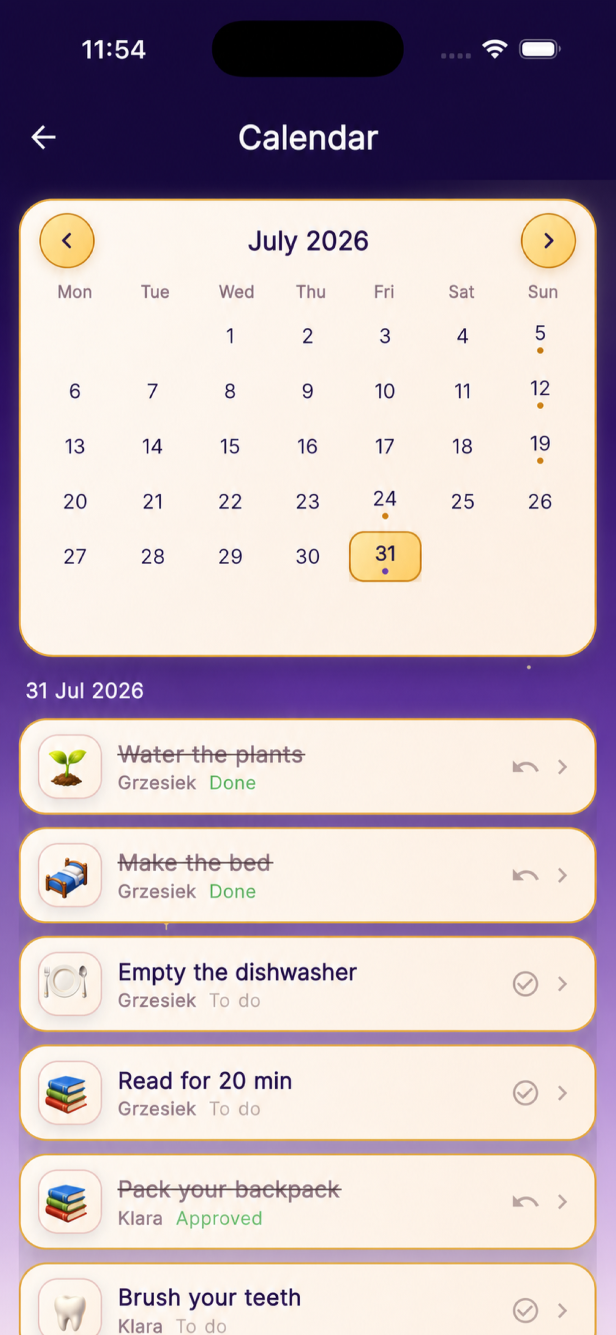 Calendário